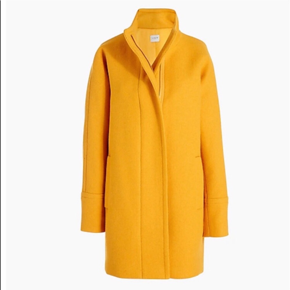 J crew mustard city coat